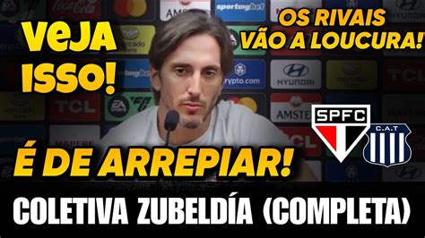 Zubeld A D Show Em Coletiva Ap S Vit Ria Do Spfc Coletiva Zubeld A