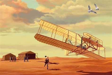 Wright Brothers Illustration Wright Brothers Brothers Art Wright