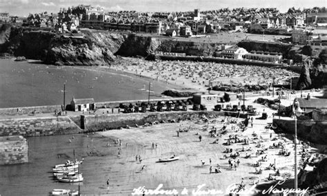 Newquay Harbour Beach 1930s Cornwall Guide Images