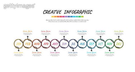 Timeline Hand Drawn For Year Months Infographics All Month