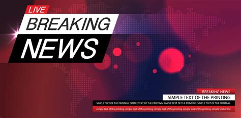 Breaking News Background Business Or Technology Template Breaking News