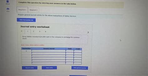 Solved Exercise Algo Analyzing And Journalizing Chegg