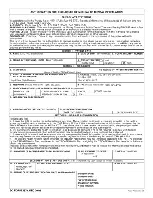 Fillable Online Instructions For Completing DD Form 2870 To Request