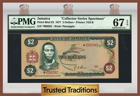 Welt Banknoten Dollars Tt Pk Acs Jamaica Collector Series