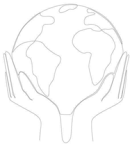 Premium Vector Continuous Line Drawing Hand Holding Globe