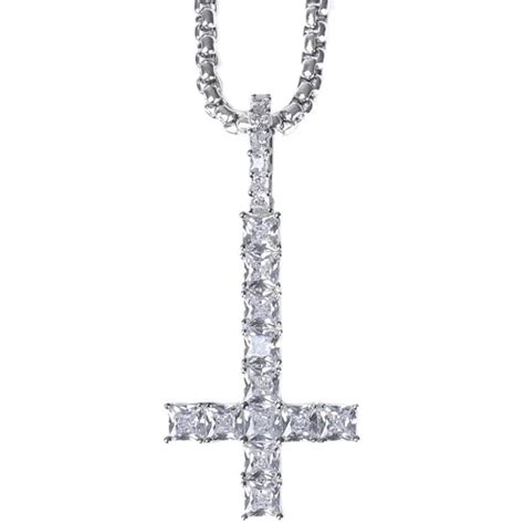 Opium Upside Down Cross Necklace Rick Owens Vivienne Etsy