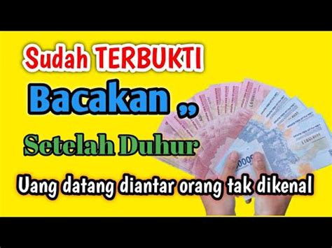 Luar Biasa Amalan Ini Baca Setelah Sholat Duhur Uang Mengalir Deras