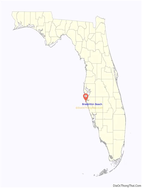 Map of Bradenton Beach city - Thong Thai Real