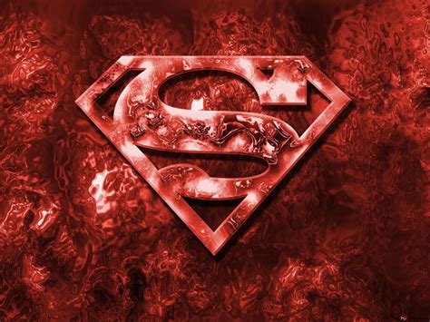 Red looking logo of superhero superman movie on red background 2K ...