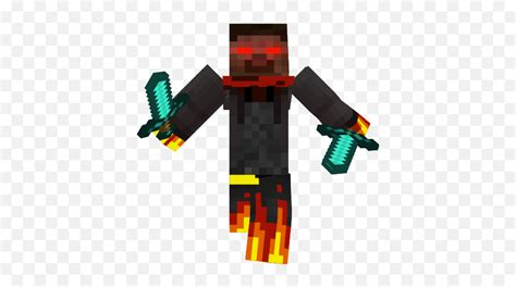 Fire Herobrine With Diamond Sword Nova Skin Fictional Character Png