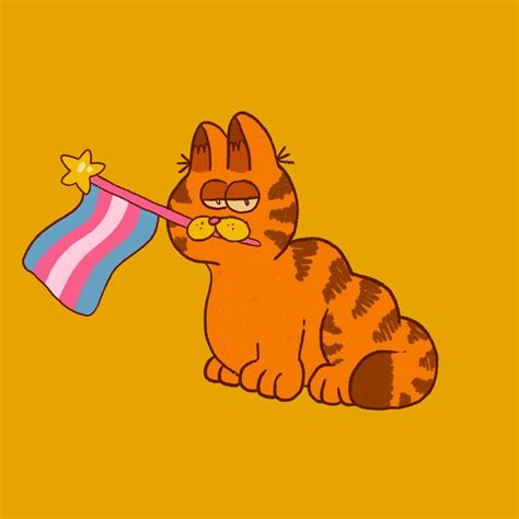 Garfield Pride Flag Stickers Etsy