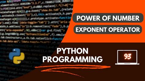 Python Program To Find Power Of A Number Using Exponent Operator Youtube