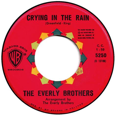 Everly Brothers Crying In The Rain 1961 Vinyl Discogs