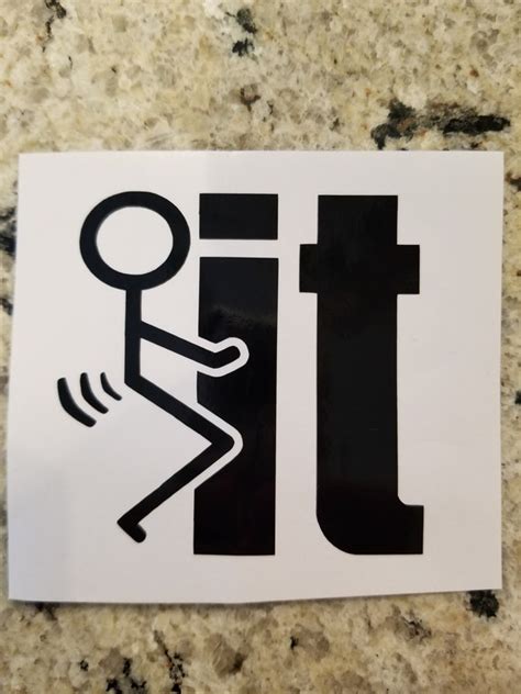 Fuck It Decal Stickers Stick Figure Vsco Stickers Laptop Etsy