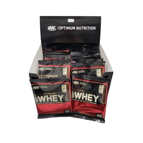 Optimum Nutrition 100 Whey Sachet Box 24 Fitness From The Edge Sports Ltd