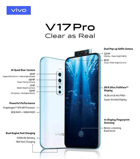 Vivo V17 Pro Specs Vivo V17 Pro Puts Two Cameras In A Single Popup