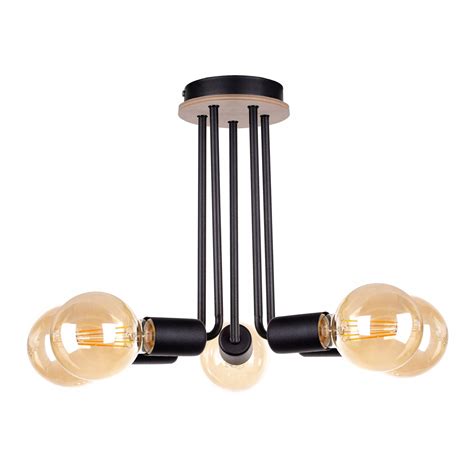 Lampa Sufitowa Plafon Yrandol Xe Edison Drewno Op O W P