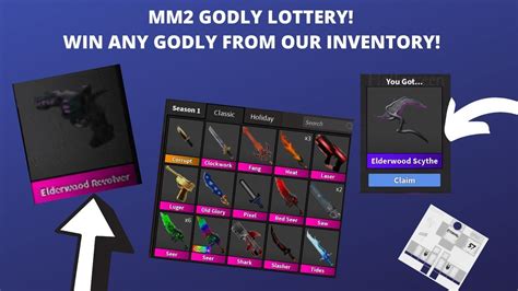 Roblox Mm2 Godly Lottery Win Any Godly From Our Inventory Revolvers