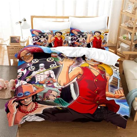 Ropa De Cama De Tamaño Doble Anime De One Piece 3 Piezas Meses Sin