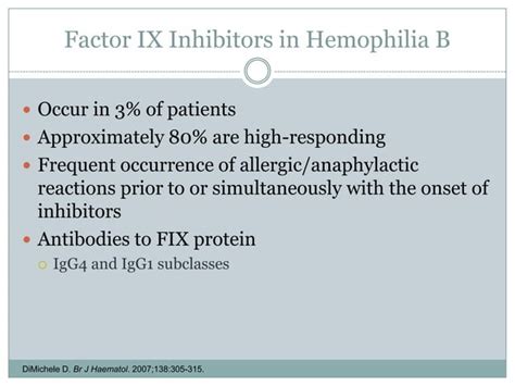 Inhibitors in Congenital Hemophilia