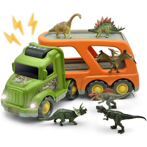 6-in-1 Dinosaur Truck Toys Set for 1 2 3 4 Years Old Toddlers Boys ...