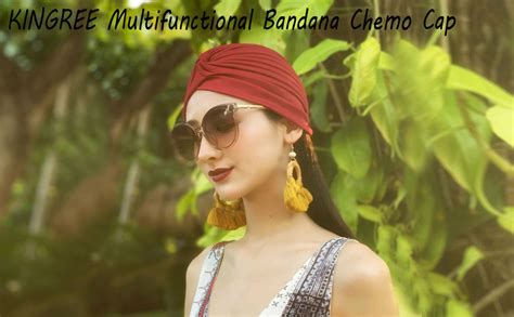 Kingree Chemo Capturban Headwearmulti Function Headwrap And Chemo Hats For Hairlossblue At