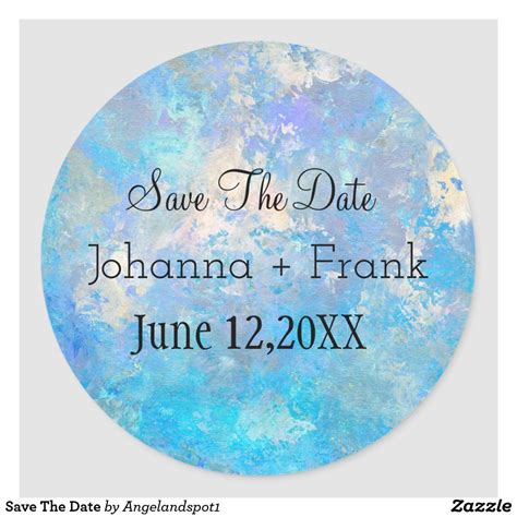 Save The Date Classic Round Sticker Round Stickers Save