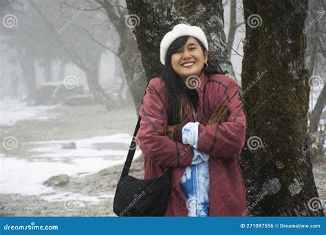 Traveler Thai Women People Travel Visit And Posing Portrait For Take