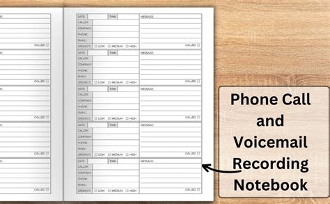 Phone Call Log Book Telephone Message Book With Over Call Log