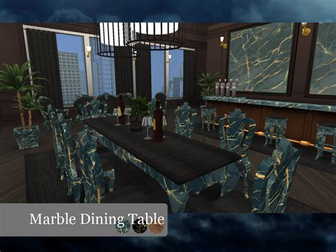 The Sims Resource - Marble Series - Dining Table