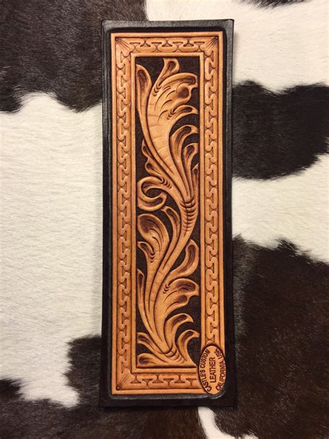 Custom Leather Bookmark Hand Tooled
