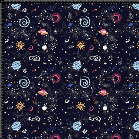 Space Planets Galaxy Print Lycra Velvet Chiffon Scuba Etsy