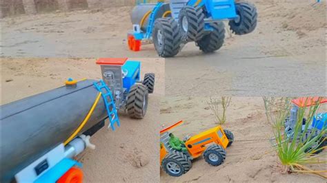 Homemade Mini Tractor Trolley Science Project Poling Trolley Water