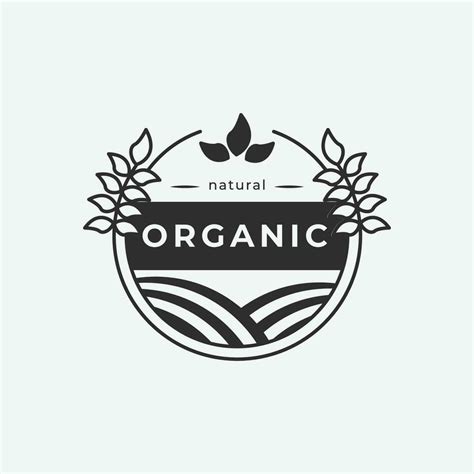 organic farm logo vector design, simple image icon natural farm ...