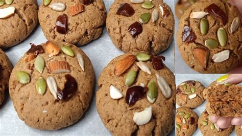 Eggless Fruit Nut Cookies Recipe No Maida No Sugar Cookies Healthy