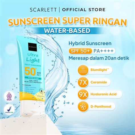 Scarlett Ultra Light Daily Sunscreen Fix Jodohnya Si Paling Oily Skin