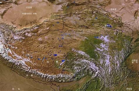 Map Of Tibetan Plateaux Satellite Image Overview A