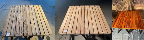 Am I Doing This Right Refinishing Teak Outdoor Tables R Woodworking