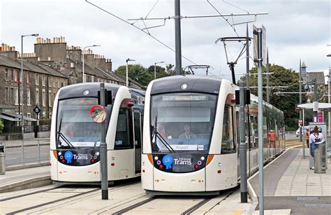 Edinburgh Trams Leaving Newhaven Terminus Caf Urbos Flickr