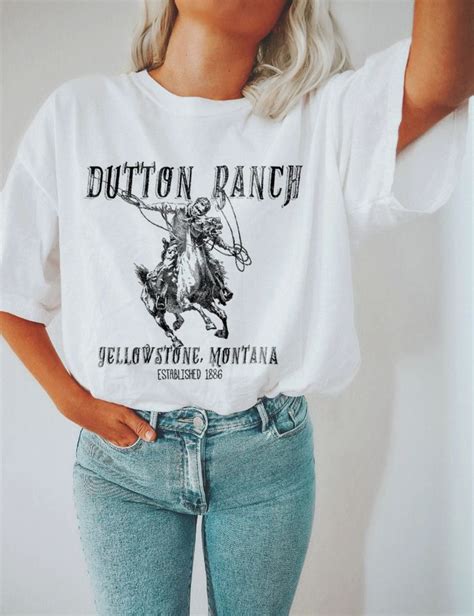 Dutton Ranch Shirt Western Graphic Tee Yellowstone Shirt Etsy Cowgirl