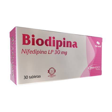 Nifedipina Biodipina LP 30mg X30 Tabletas Bio Mercy