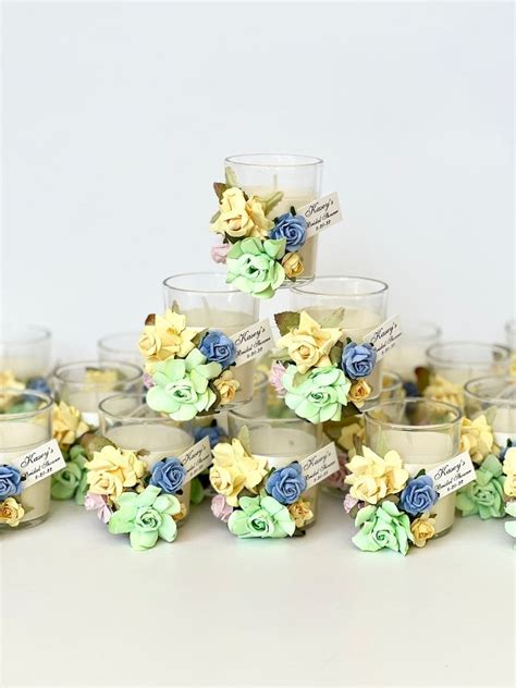 10 Pcs Custom Candle Wedding Favors For Guests Wedding Etsy Candle