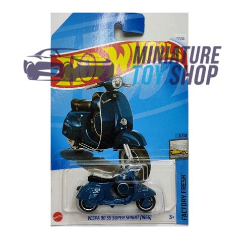 Hot Wheels Mainline Vespa SS Super Sprint Blue MINIATURE TOY SHOP