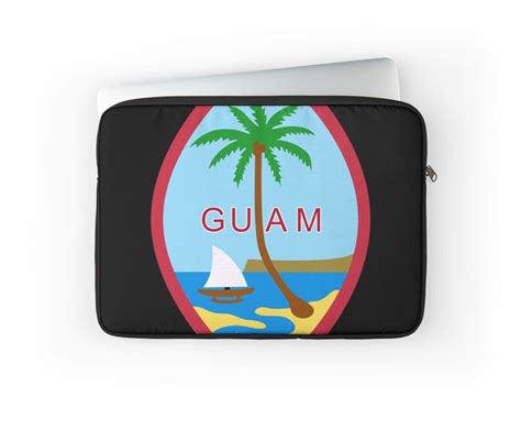 The Great Seal Of Guam Used On The Guam Flag Laptop Sleeve By