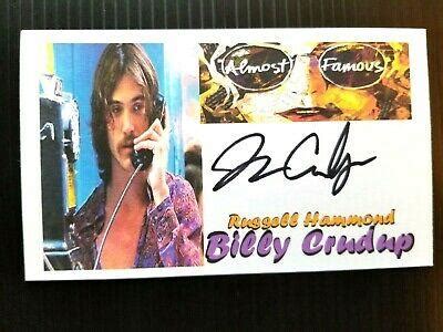 "ALMOST FAMOUS" BILLY CRUDUP "RUSSELL HAMMOND" AUTOGRAPHED 3X5 INDEX CARD | #3778609598