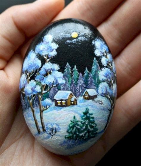 39 Beautiful Christmas Rock Painting Ideas Godiygocom Painted