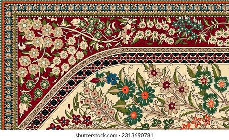 Flowers Mughal Pattern Photos, Images & Pictures | Shutterstock