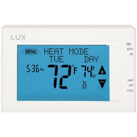 Lux 7 Day Programmable Touchscreen Thermostat Walmart