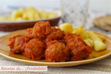 Receta Receta De Albóndigas De Carne Con Salsa De Tomate Casera