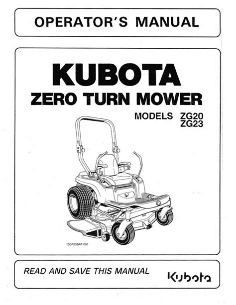 Kubota Zg23 Parts Diagram